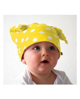 HORN HAT - YELLOW POLKA