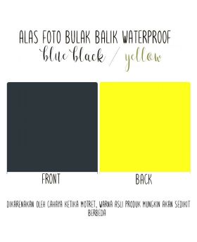 Alas Foto Polos Background Backdrop Studio Waterproof - Biru Hitam Kuning