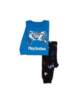 PIYAMA ANAK LENGAN PANJANG 4T - 12T - Blue Playstation