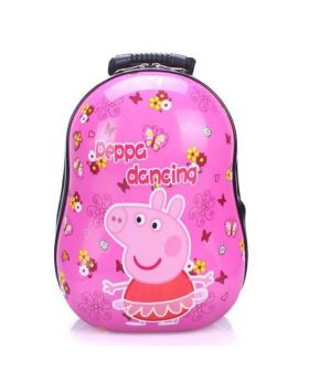 TAS RANSEL BACKPACK ANAK 3D Hard Shell - Peppa Pig Pink Dancing