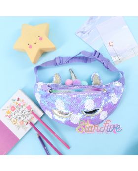 WAIST BAG SEQUIN ANIMAL STARFIVE - UNICORN PURPLE